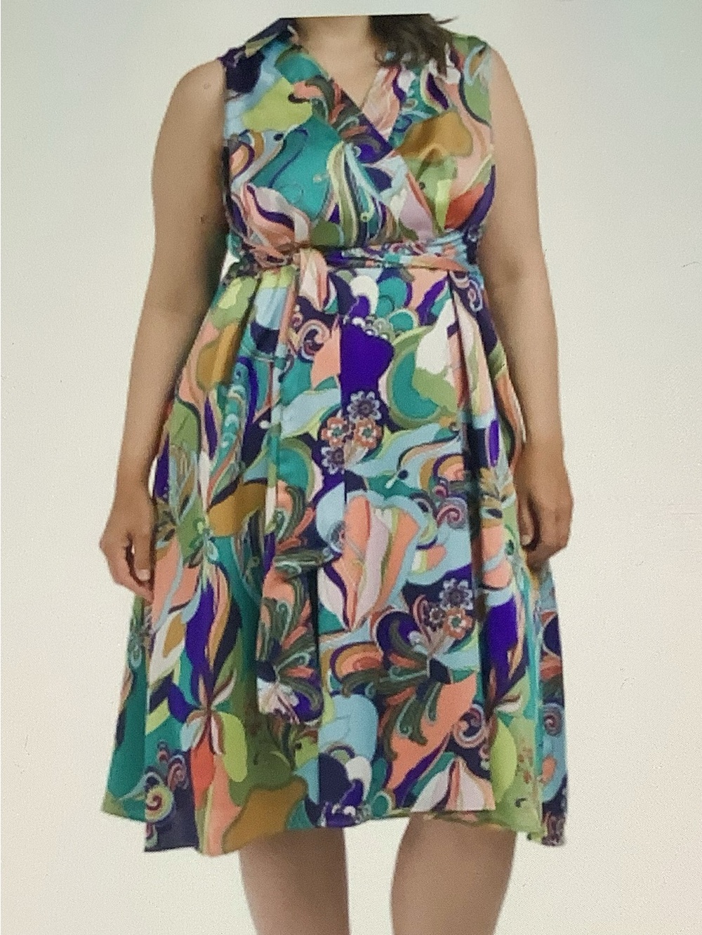 NWT Tahari ASL Multi Printed Shirtdress Sz 16W